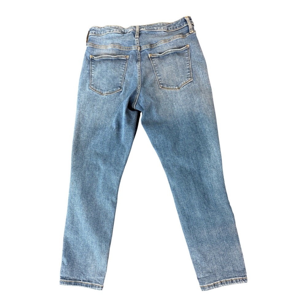 Universal Thread Women High-Rise Distressed Straight Crop Jeans Blue Size 10/30R - Picture 3 of 4